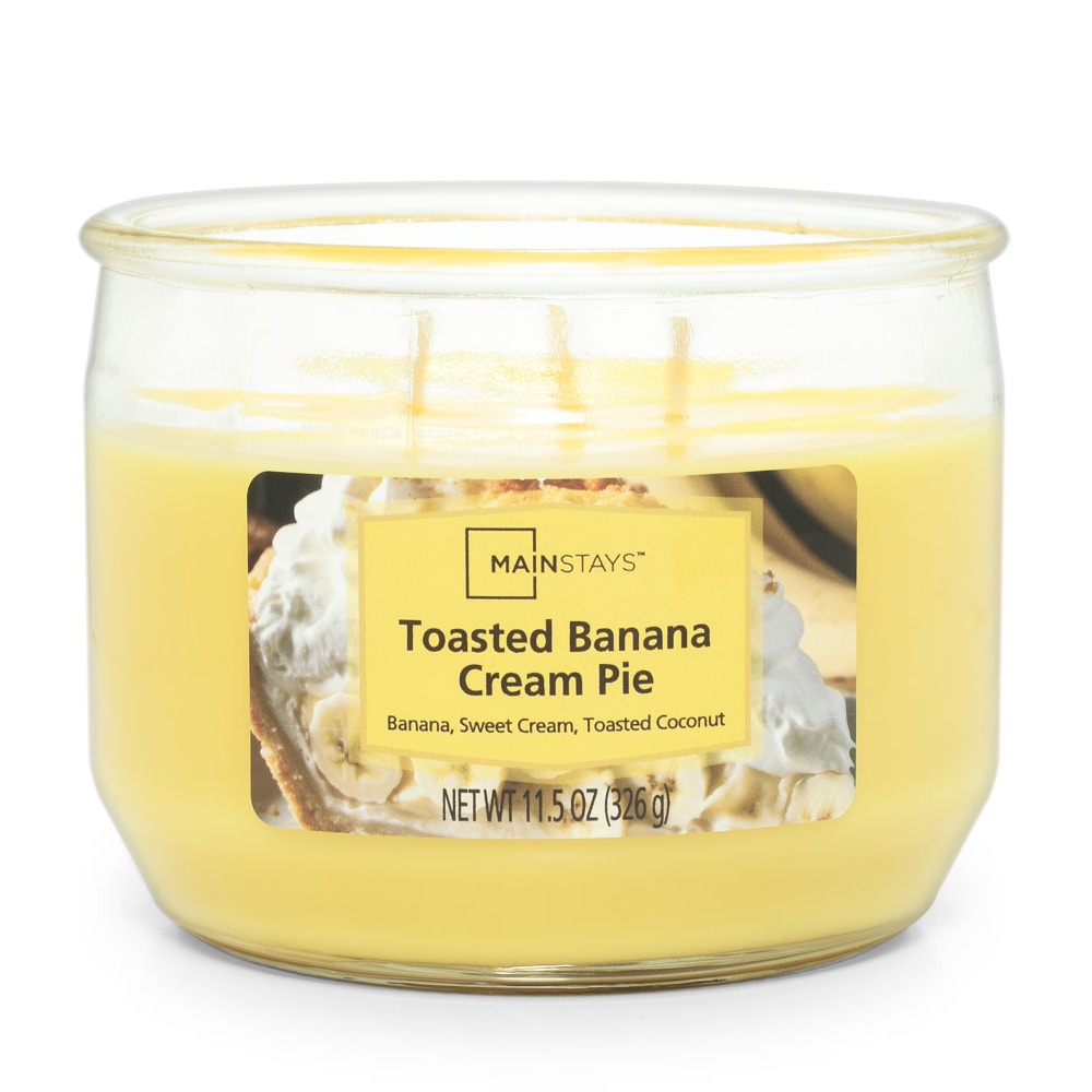 Home Fragrance Flowers - Geurkaars met geur van geroosterde bananenroomtaart,