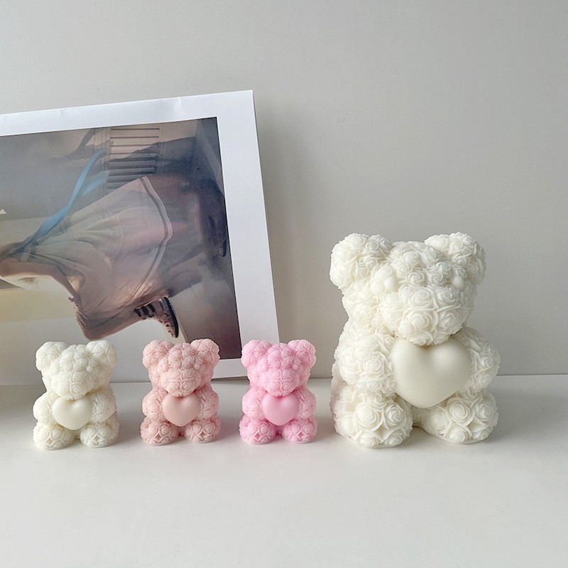 Home Fragrance Rituals - Valentijnsdag Liefde Rose Beer 3D Kaars