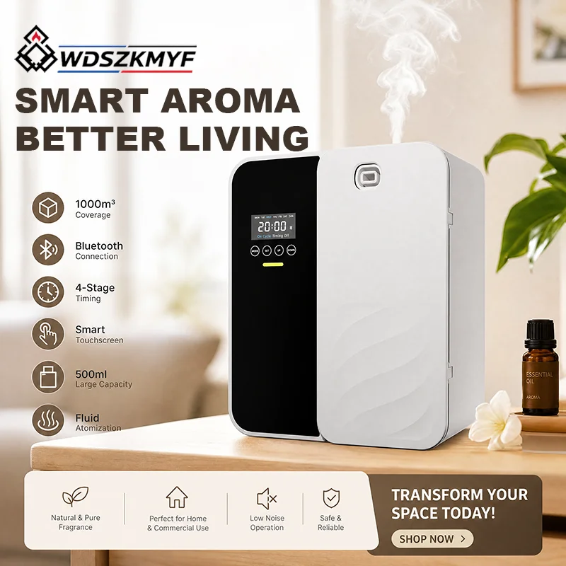 Home Fragrance Aroma - Elektrische geurverspreider zonder water, wandmontage, Bluetooth,