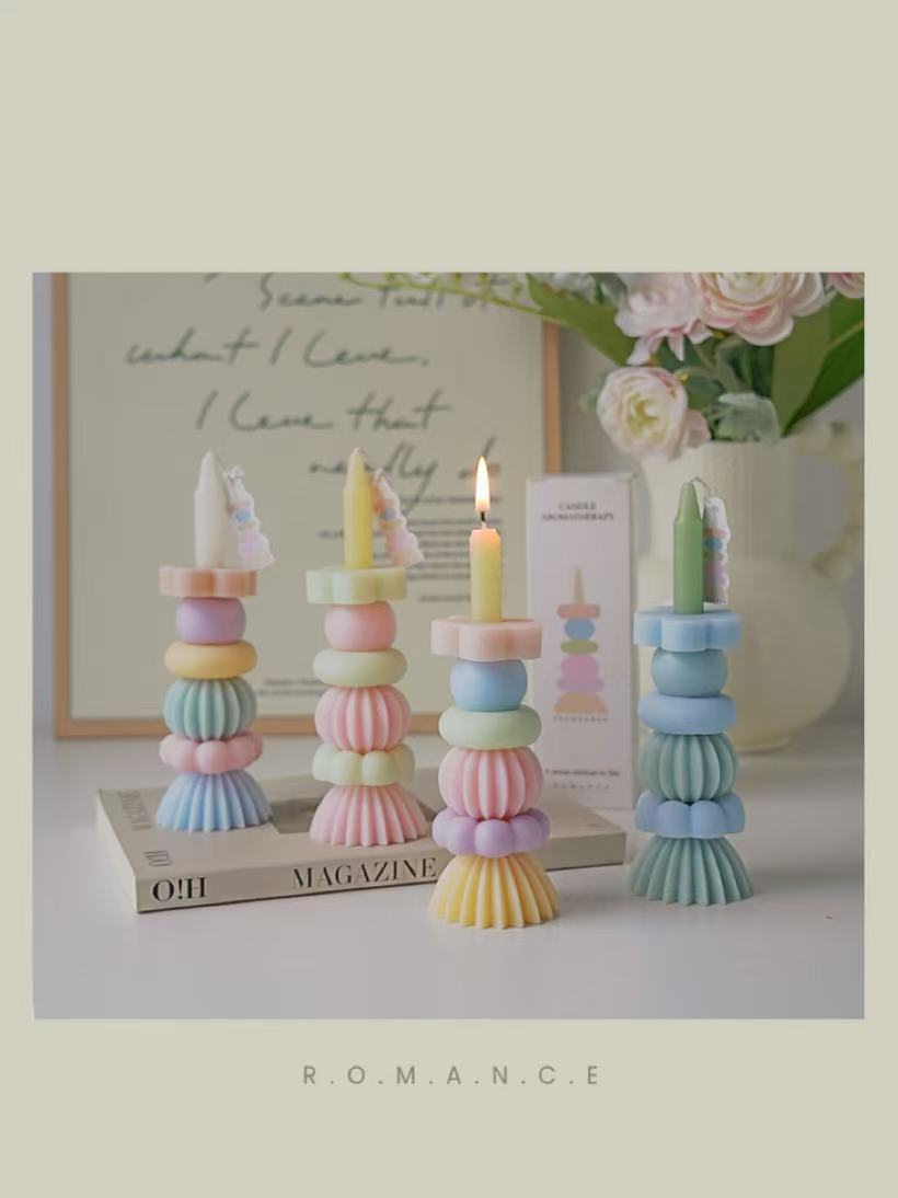 Home Fragrance Aroma - Ambachtelijke geometrische gelaagde geurkaars, heerlijke geurkaars