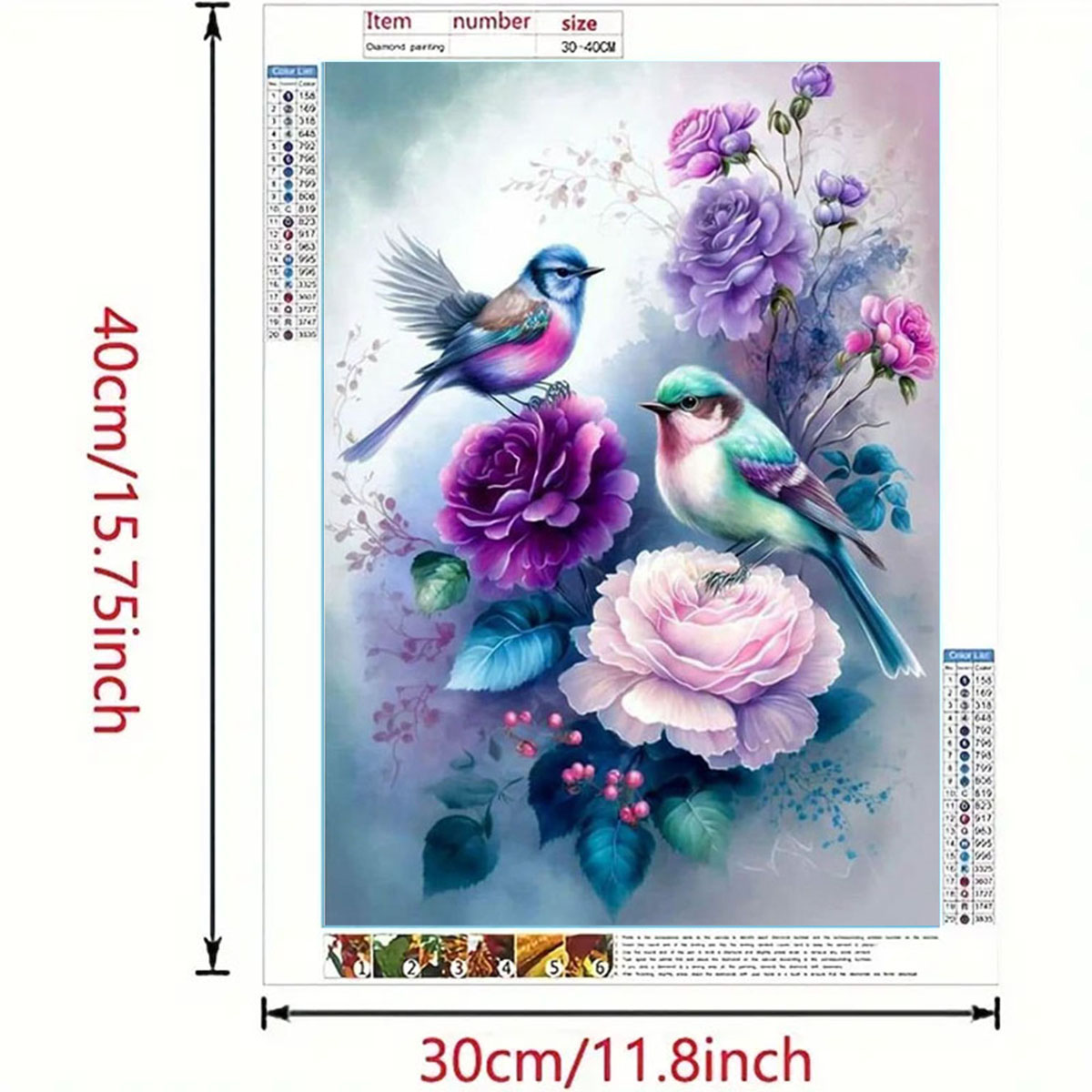 1 set diamant schilderij met v - Home Fragrance Flowers recensie en prijs